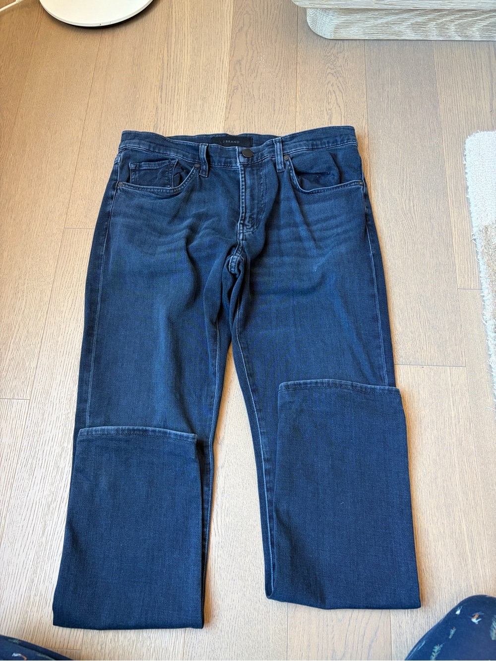 Men's Dark Blue Slim Straight Jeans